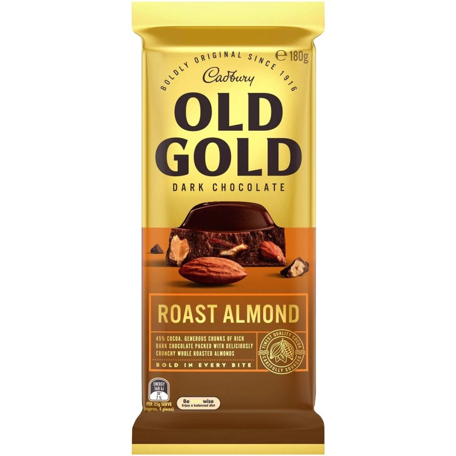 Cadbury Old Gold Dark Chocolate Roast Almond 180 Gram