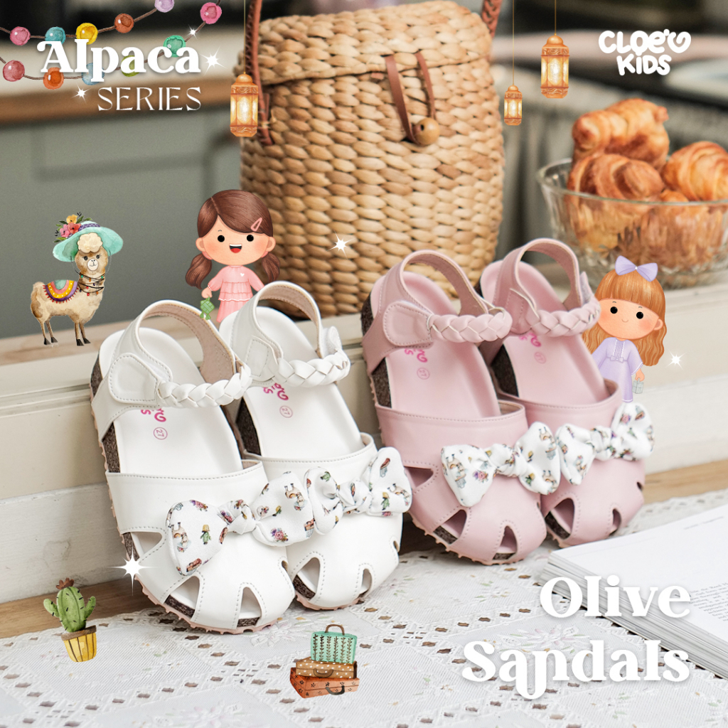 CLOEVKIDS - Olive Sepatu sandal anak perempuan - Alpaca Series