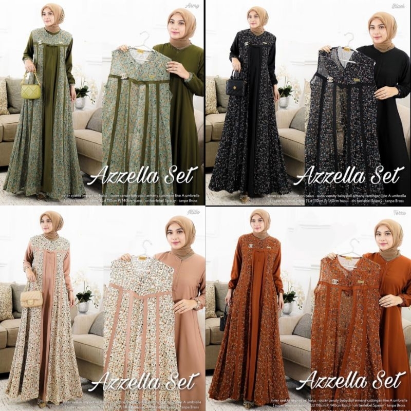 AZALEA SET//GAMIS 2 IN 1//OUTER PISAH//GAMIS BELI 1 DAPET 2//GAMIS CERUTY BABYDOLL BUSUI