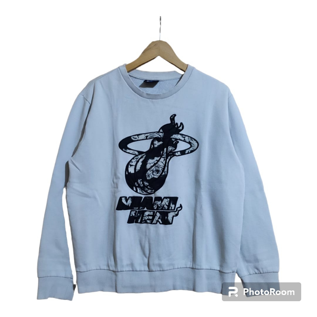 CREWNECK By NBA MIAMI HEAT LOGO BORDIR SECOND BLU31