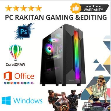 CPU PC RAKITAN GAMING EDITING INTEL CORE i7 2600 VGA GT 610 2GB
