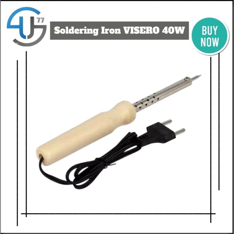 US382 Soldering Iron VISERO 40W VSL-02 Gagang Kayu By Toko Haji Usman