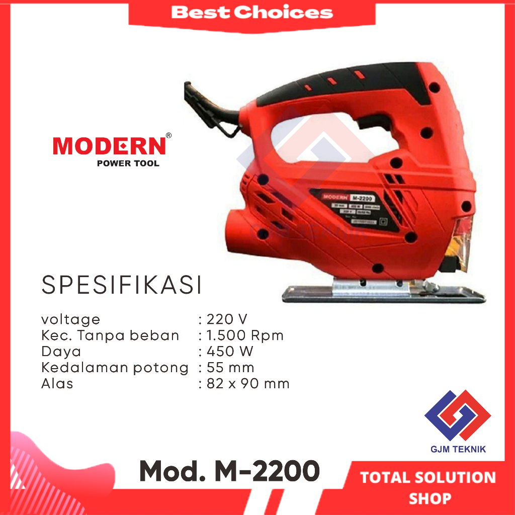 Mesin Jigsaw M-2200 Modern - jigsaw 6cm modern - jigsaw murah modern