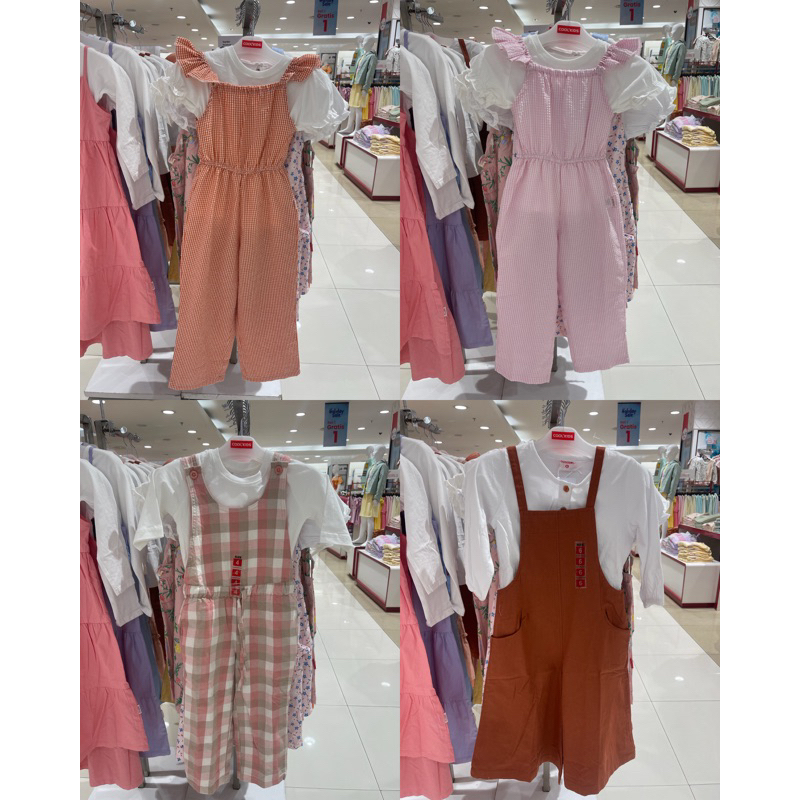 SALE Set overall perempuan anak COOL GIRL (4-12 tahun)