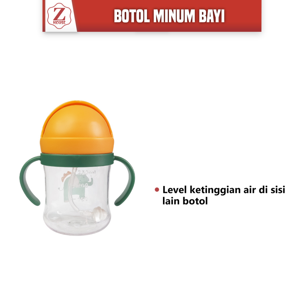 Botol Minum Anak Lucu Bottle 250ml Baby Kettle Tempat Minum Susu Bayi Dan Balita Warna Motif Kartun Lucu Botol Gelas Minum Sedotan