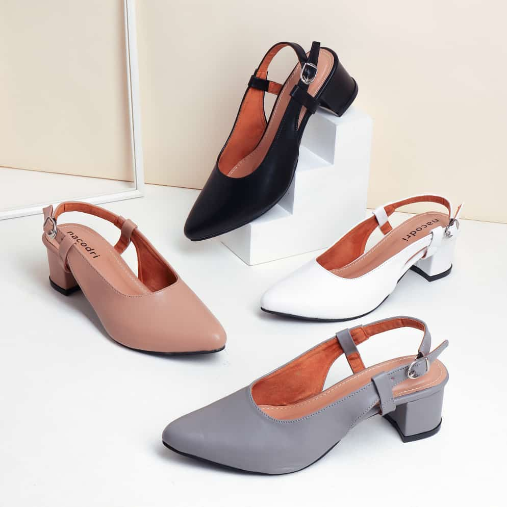 nacodri BECCA Mules Wanita heels/ hak 5cm