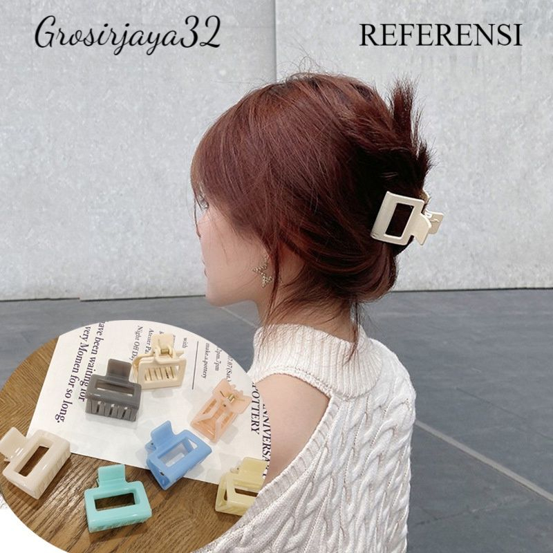 JEDAI DOFF KOTAK YUNA JEPIT RAMBUT 5CM MATTE HAIR CLAW CLIPS