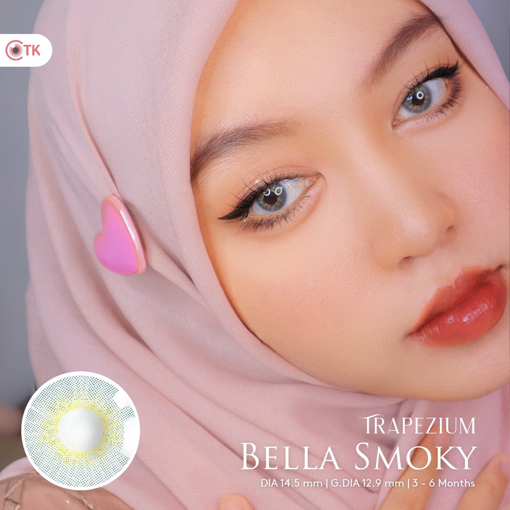SOFTLENS TRAPEZIUM BELLA NORMAL &amp; MINUS (-0.50 SD -2.50) BY CTK DIA 14.5MM / FREE LENSCASE / Softlen Soflen Soflens