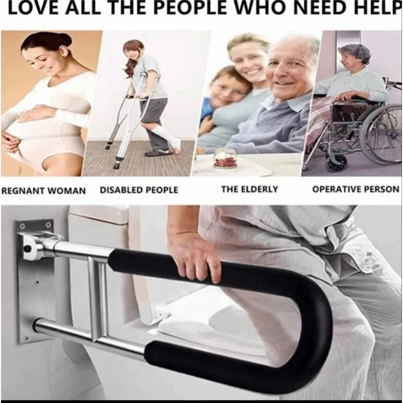 Safety Bars Toilet / Grab Bar Pegangn tangan lansia Disabilitas 32mm