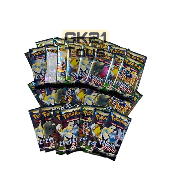 MAINAN KARTU POKEMON CROWN ZENITH PERBOX DAN PERBUNGKUS