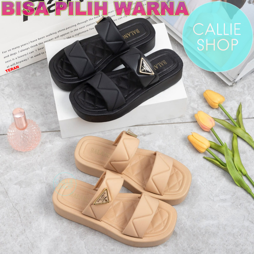 Sandal Platform Tinggi 4cm Ban 2 Sol Tebal Jelly BLC 8868-A1 TBS3BAN2