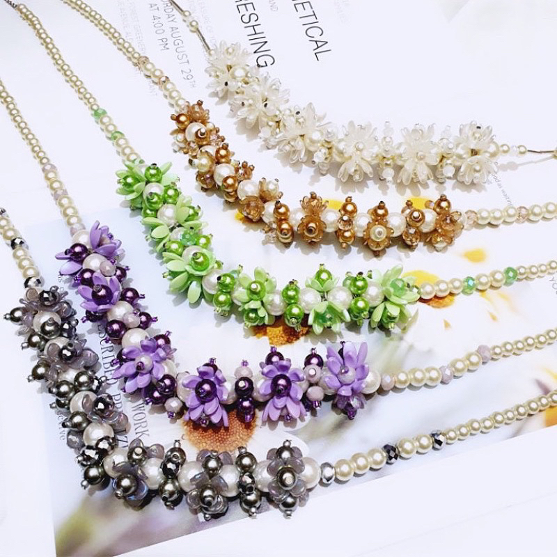 CRYSTAL BEADS NECKLACE / KALUNG DAILY HIJAB FASHION / KALUNG MUTIARA / KALUNG MANIK MANIK / KALUNG HIJAB / KALUNG NON HIJAB / KALUNG KRISTAL