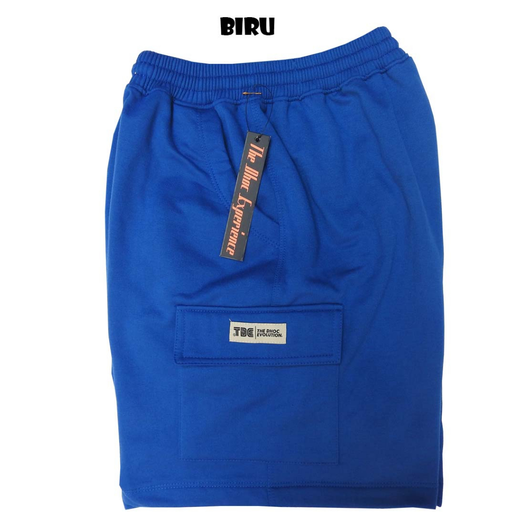 TDE/SHORT CARGO/CELANA PENDEK/UNISEX/PRIA/WANITA/CARGO/BIRU CERAH