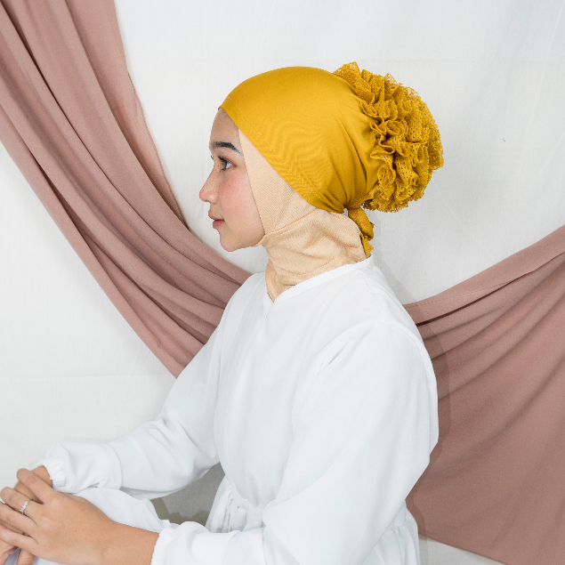 Promo Ciput Turki Inner Hijab Cepol Brukat Premium Dalaman Hijab Jumbo Nyaman Elegan