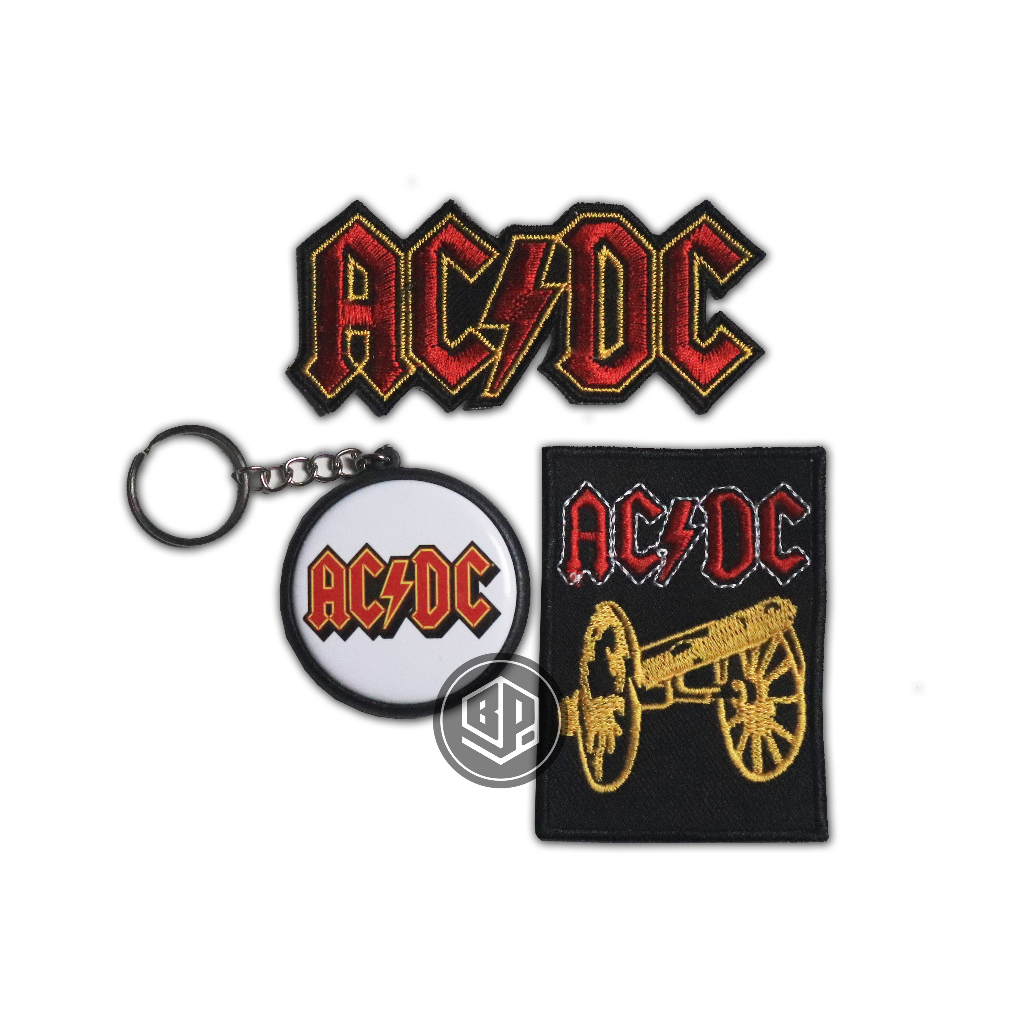BANDANA SLAYER/ SCRAF SATU SET PATCH BORDIR ACDC