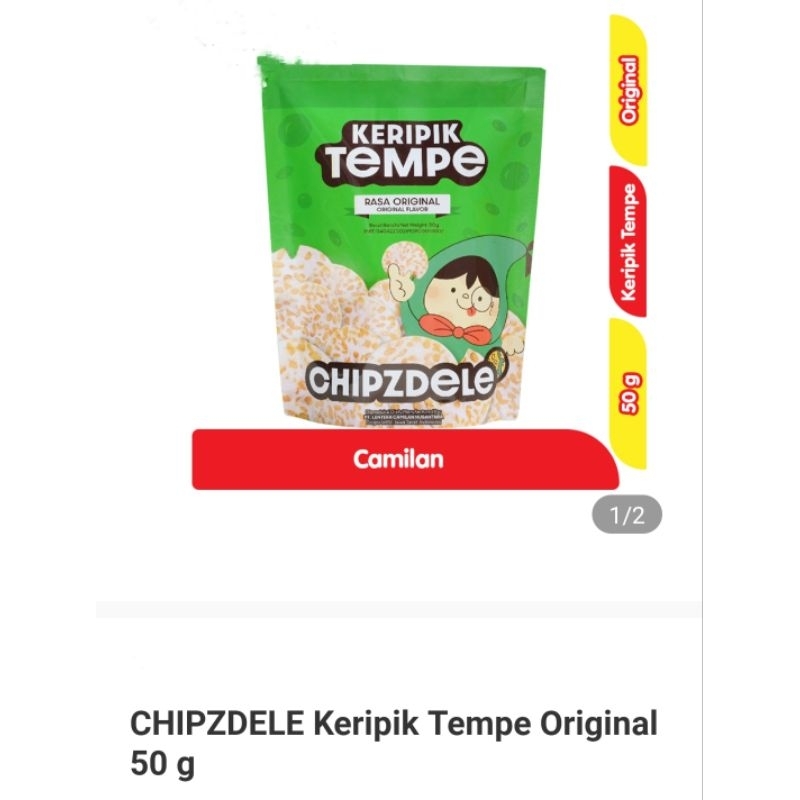 

CHIPZDELE Keripik Tempe Original 50 g