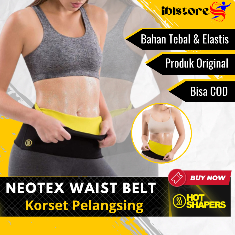 Korset Pelangsing Perut Buncit Alat Pembakar Lemak Pengecil Perut Pria Wanita Hot Shapers Original