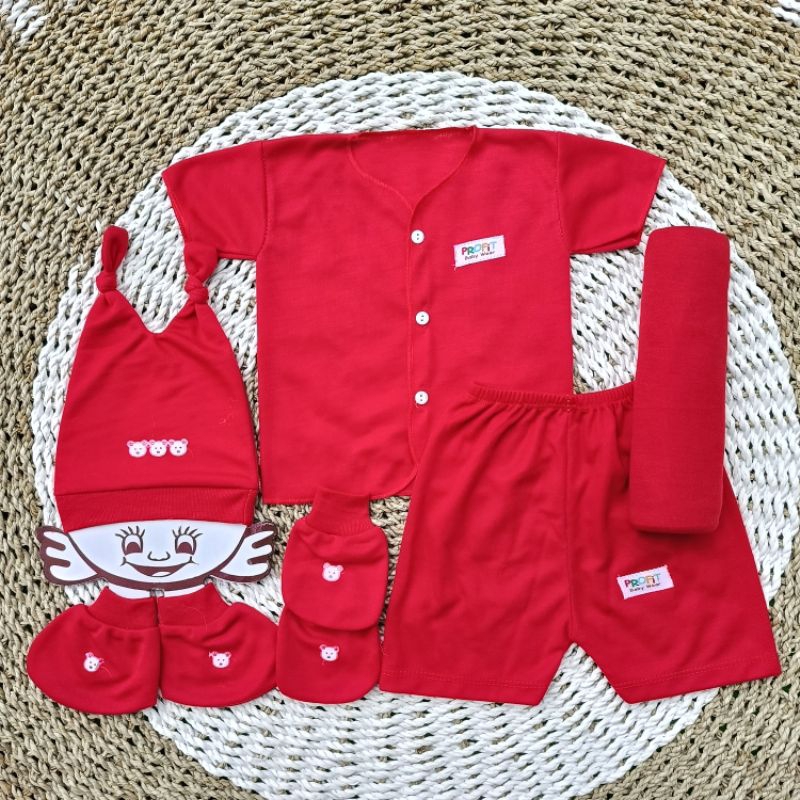 SET Lengkap Baju Bayi Tangan Pendek ISI 6 PCS Warna Rainbow