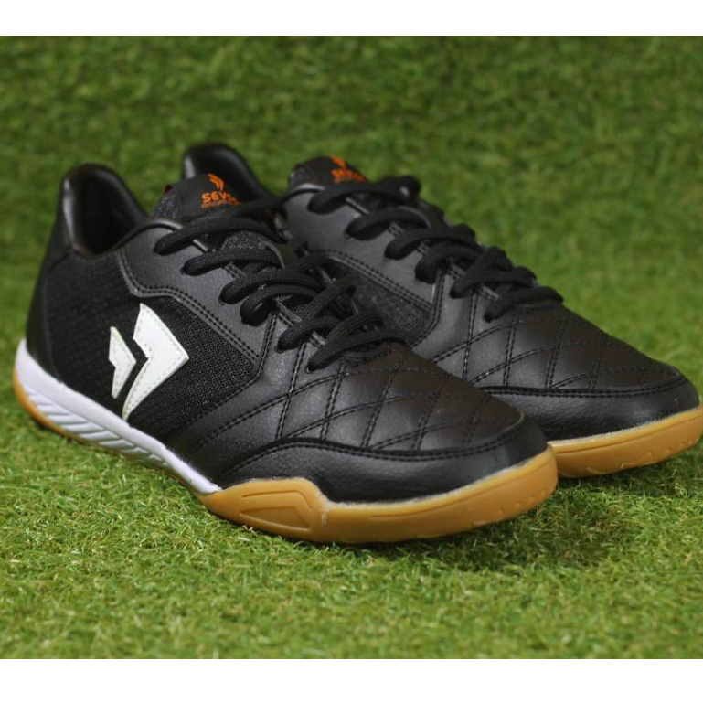 SEPATU FUTSAL SEVSPO TOP IMBASALA BLACK WHITE 100% ORIGINAL BISA COD
