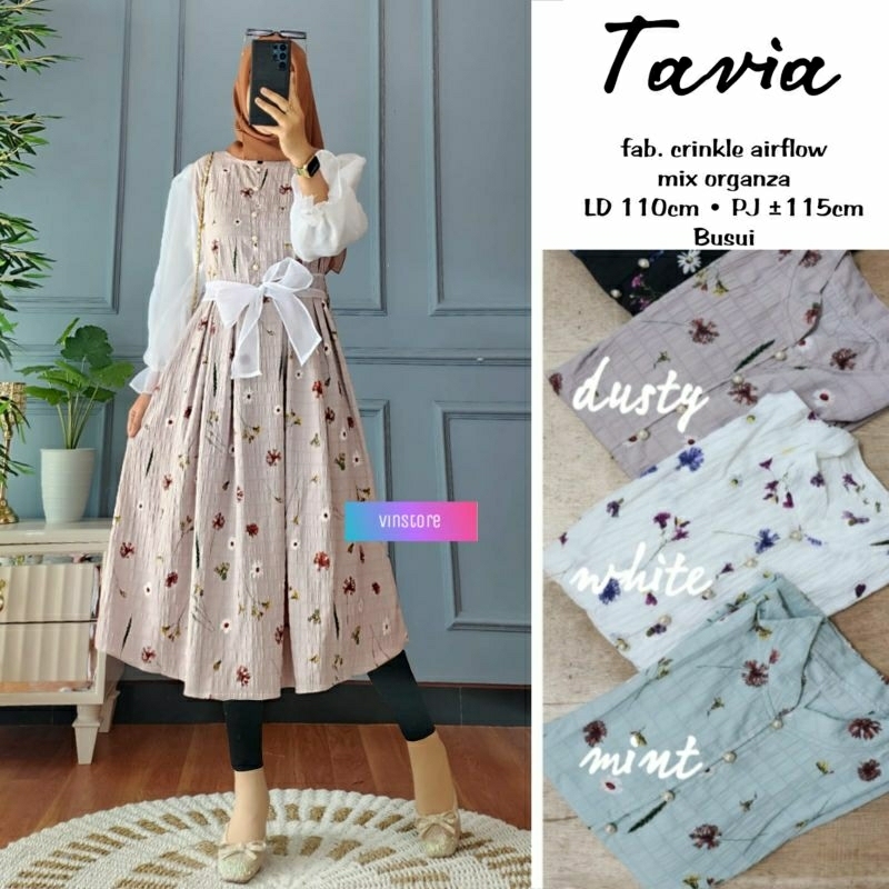 TAVIA TUNIK MOTIF CRINKLE