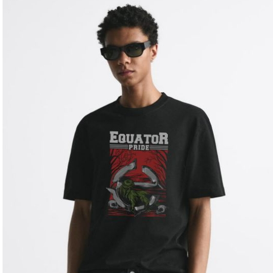 Equator T-Shirt Lizard Black