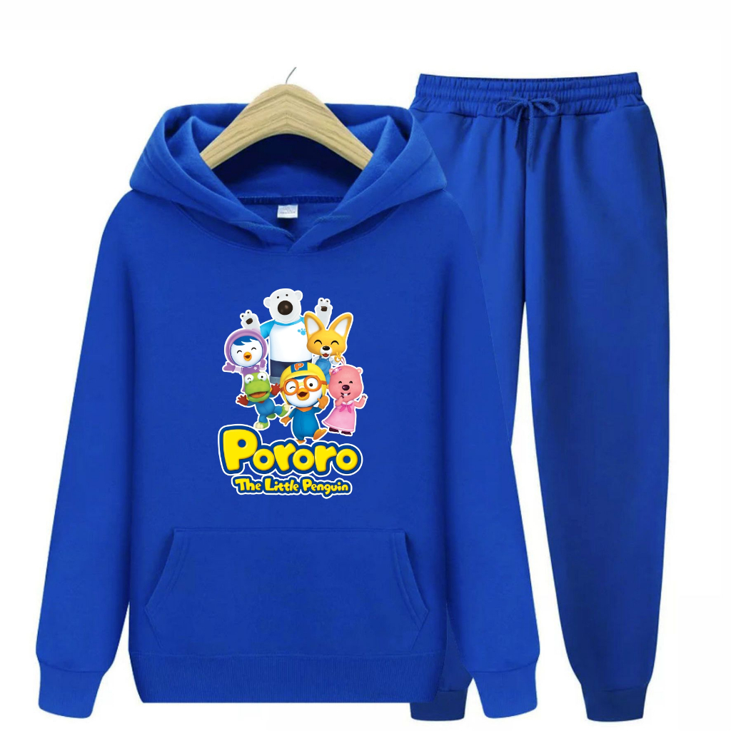 FenishaStore PORORO The Little Penguin Sweater Hoodie Anak Atasan Dan Setelan Usia 4-14 Tahun Bisa Bayar Ditempat COD