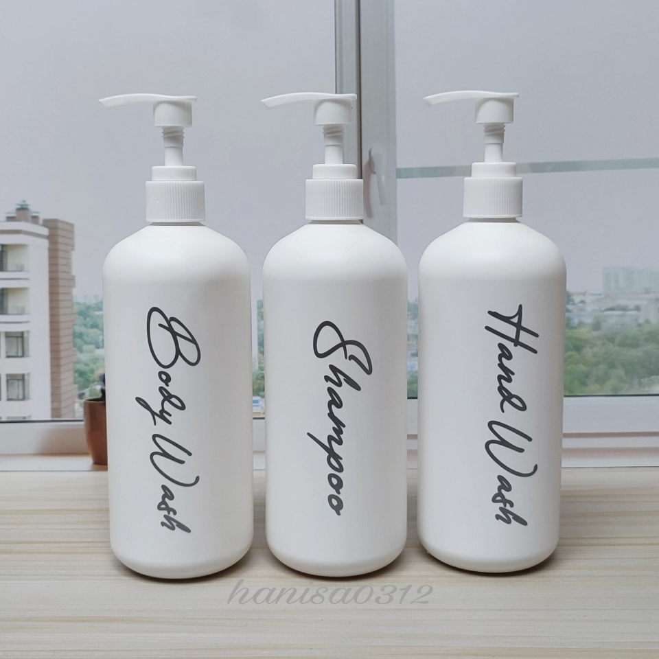 Botol Pump 500ml / Botol Pump 500ml Aesthetic Hdpe Putih Doff Tutup Luxury Silver / Botol Sabun Cair Pump 500 Ml