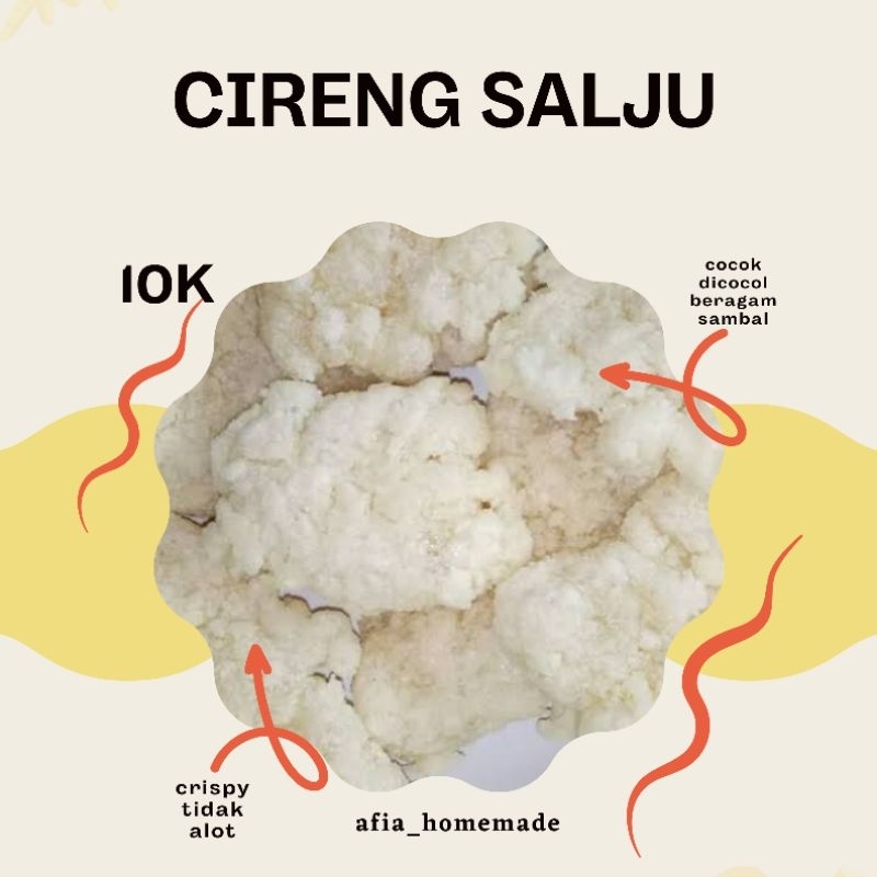 

Cireng Salju gurih, sedap, tidak alot (frozen siap masak)