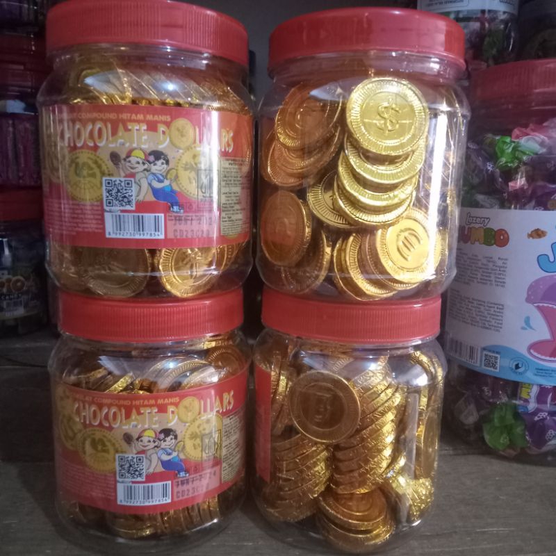 

Pusan Cokelat Dolar Toples Isi 100 Butir