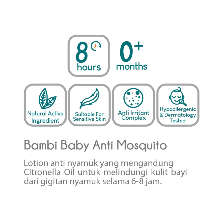 Makassar ! Anti Mosquito Nyamuk Bambi Baby 50 ml