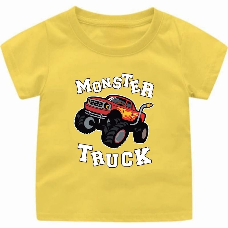 Baju kaos Anak Laki Laki Usia 1-12 Tahun MONSTER TUCK