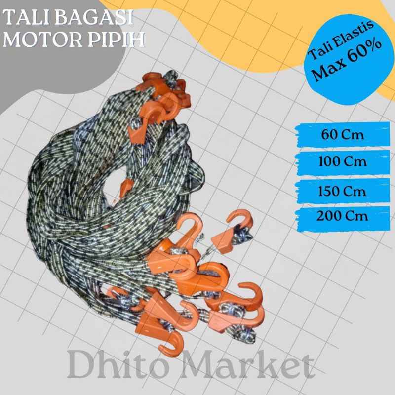 Tali Bagasi Motor Pipih 3 Meter / Tali Bagasi Barang Gepeng Serbaguna Multifungsi