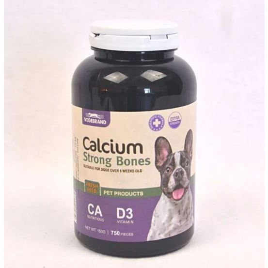 Vegebrand CALCIUM STRONG BONES 150GR Vitamin Tulang Anjing Dog Supplement Asupan Sehat gigi Puppy