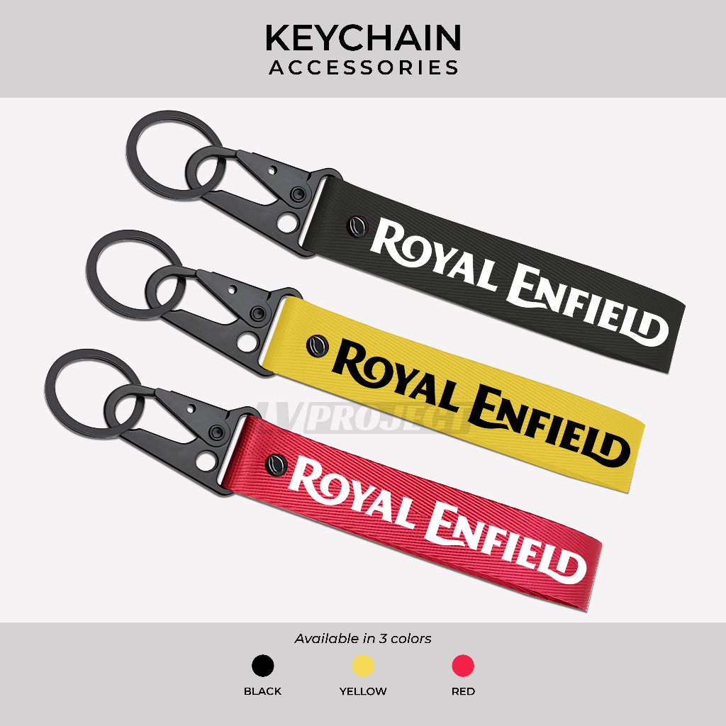 Keychain Motor Aksesoris Ganci Webbing Snaphook Royal Enfield Gantungan Kunci Mobil