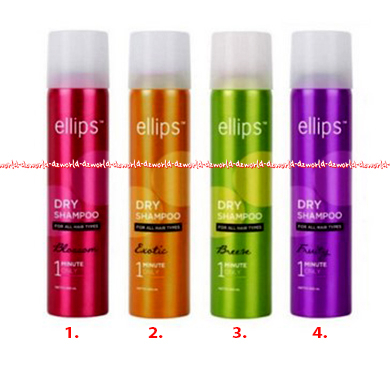 Ellips Dry Shampoo 200ml 1 Minute Only Sampoo Tanpa Keramas Air Ellip Wangi Blossom Breeze Fruity Botol Spray