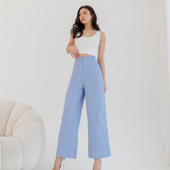 POTTIE - Osaka Denim Pants / Celana Panjang Denim High Waisted Wanita