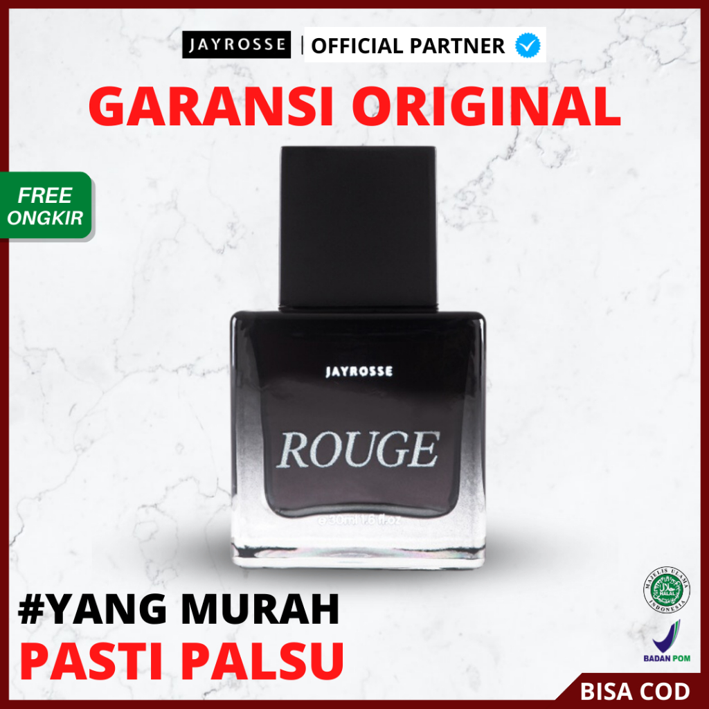 [ RESMI ] JAYROSSE Perfume Rouge Eau De Perfume , Parfum Jayrose Pria Original 30 ml