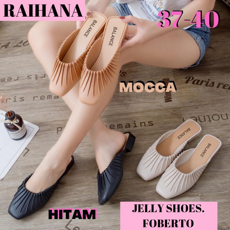 ( COD )SANDAL SENDAL JELLY JELLYSHOES SLOP BAKPAO KEDUT CEWE CEWEK WANITA IMPOR IMPORT KOREA MURAH