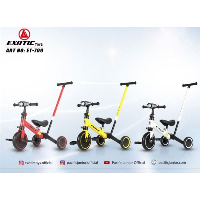 SEPEDA ANAK RODA 3 BALANCE BIKE EXOTIC ET 709& ET 5511 by Pacific