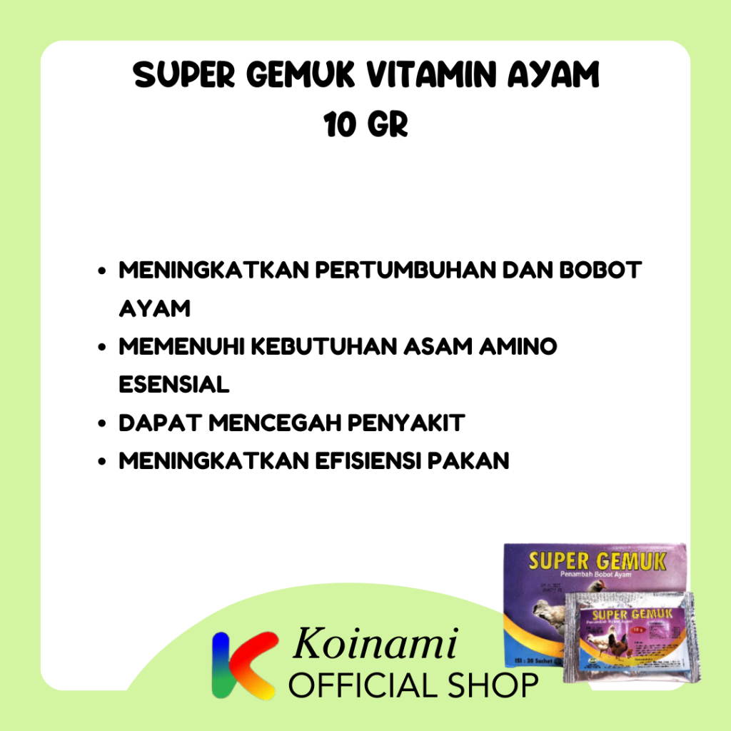 SUPER GEMUK VITAMIN AYAM / raid