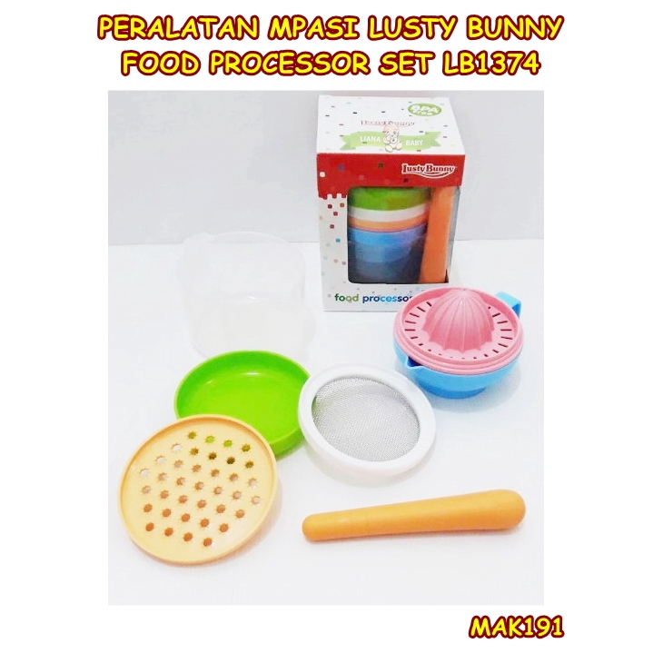 LUSTY BUNNY PERALATAN MPASI+ PERASAN JERUK FOODMAKER LUSTY BUNNY FOOD PROCESSOR SET LB1374