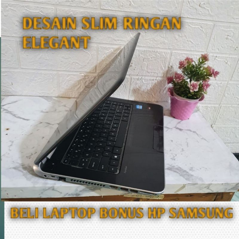 LAPTOP SECOND HP TS 15 | RAM 4/500GB | WINDOWS 10 | layar 14&quot; | SLIM DESAIN ELEGAN | SIAP KERJA KULIAH