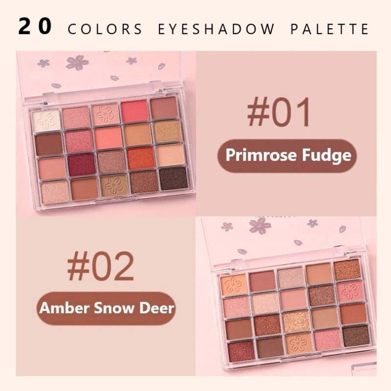 Lameila Eyeshadow Pallete Original 20 Colors Shimmer and Matte Glitter Murah Cantik Korea Tahan Lama Terlaris