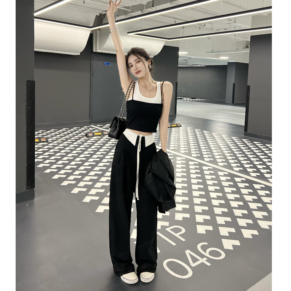 celana wanita kekinian kulot highwaist korean style celana hitam panjang wanita premium import celana pants