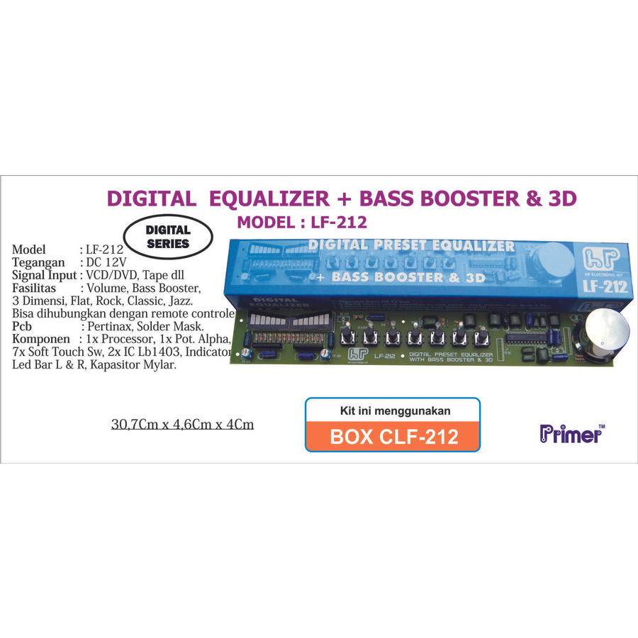 Digital Equalizer + bass booster &amp;3D type LF 212