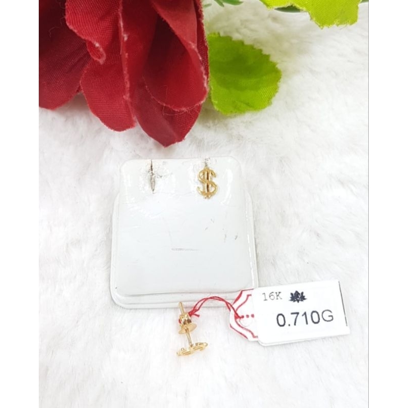 Anting emas 70 dollar simbol