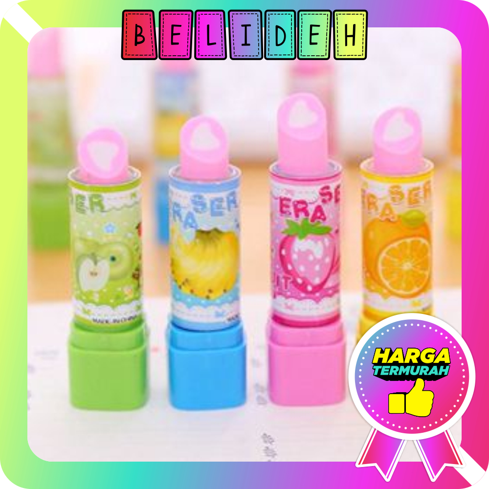 

☛BELIDEH☚ Penghapus Pensil Bentuk Lipstik Karakter Kartun Warna Warni S067