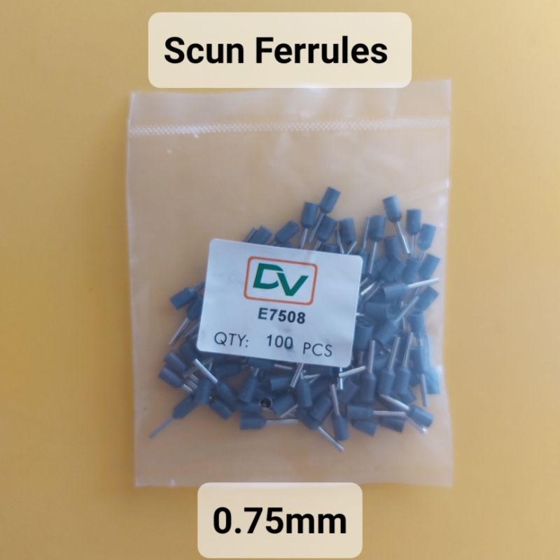 Scun Ferrules 0.75mm / Skun Botol 0.75 / Scun kabel