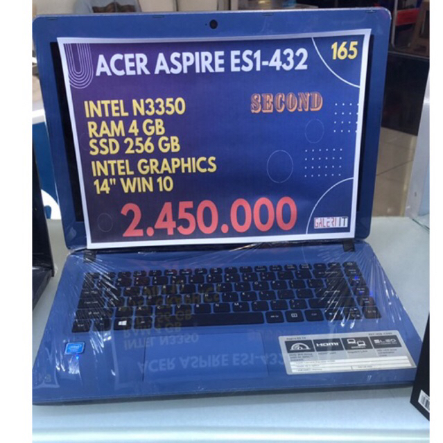 Laptop Acer Aspire ES1-432 Intel N3350 RAM 4 SSD 256GB Second