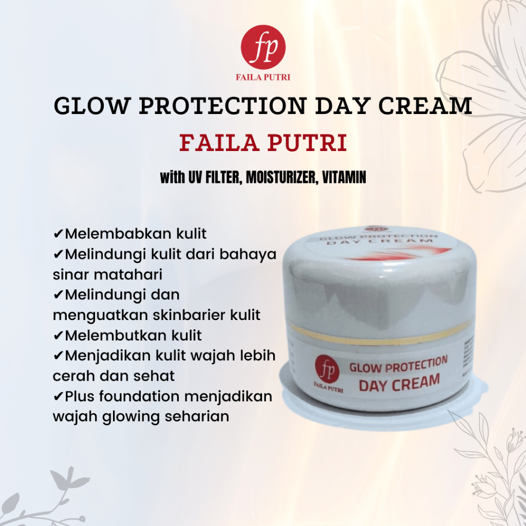 DEEP GLOW PROTECTION DAY CREAM FAILA PUTRI / Krim siang foundation spf++ FP